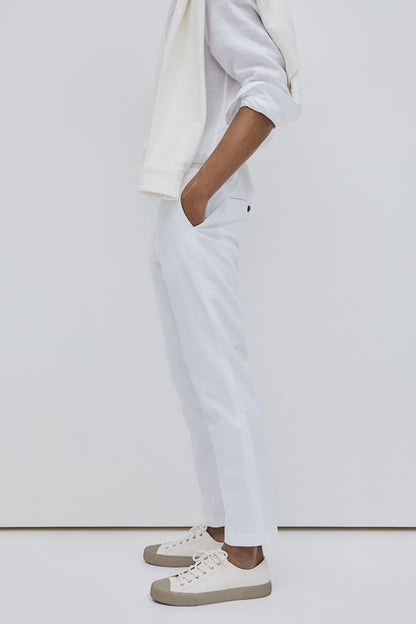 Owen Men's Chino Pants | Cotton-Linen Blend, Slim Fit, Khaki 8