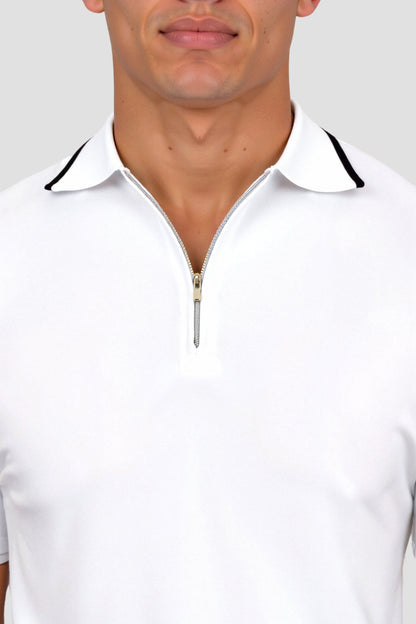 Owen Men's Golf Polo T-Shirt | 100% Viscose, Quarter Zip Design 3