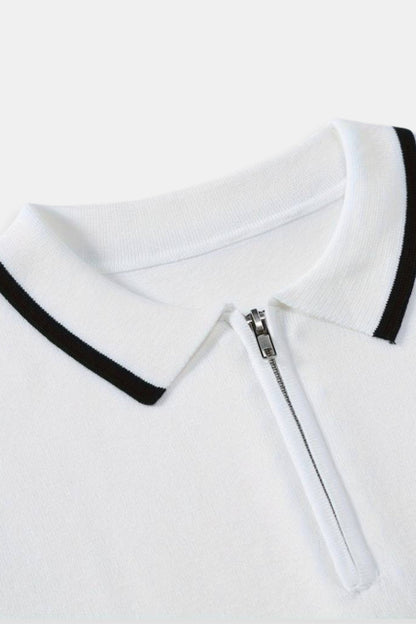 Owen Men's Golf Polo T-Shirt | 100% Viscose, Quarter Zip Design 5