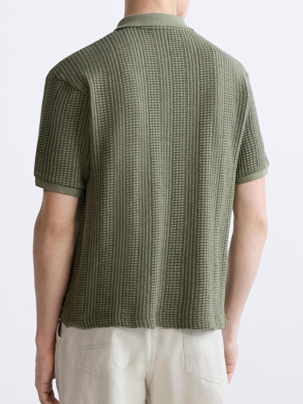 Owen Men's Half-Zip Polo T-Shirt | Sustainable Cotton Blend 3