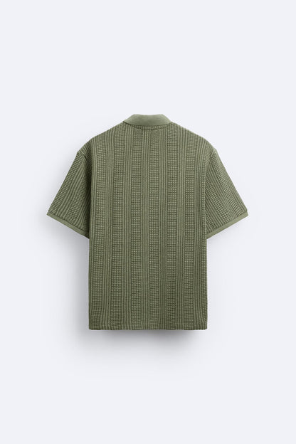 Owen Men's Half-Zip Polo T-Shirt | Sustainable Cotton Blend 4