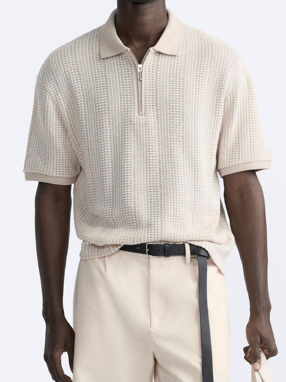 Owen Men's Half-Zip Polo T-Shirt | Sustainable Cotton Blend 6