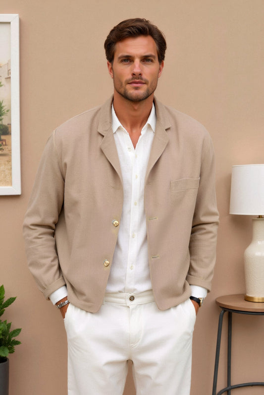 Owen Men's Jacket | 70% Cotton Blend, Casual Suit 1