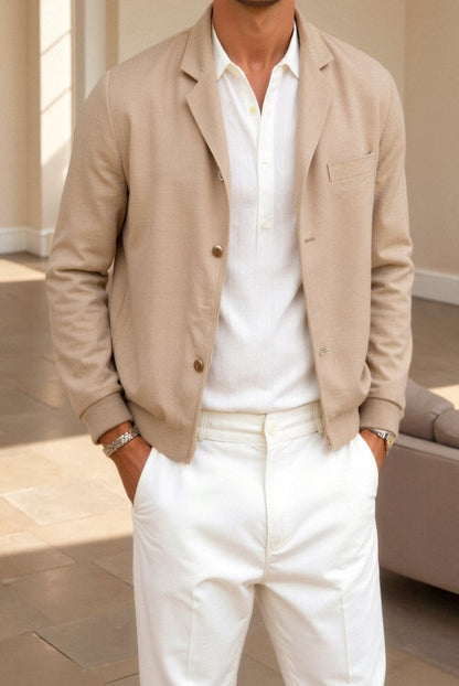 Owen Men's Jacket | 70% Cotton Blend, Casual Suit 4