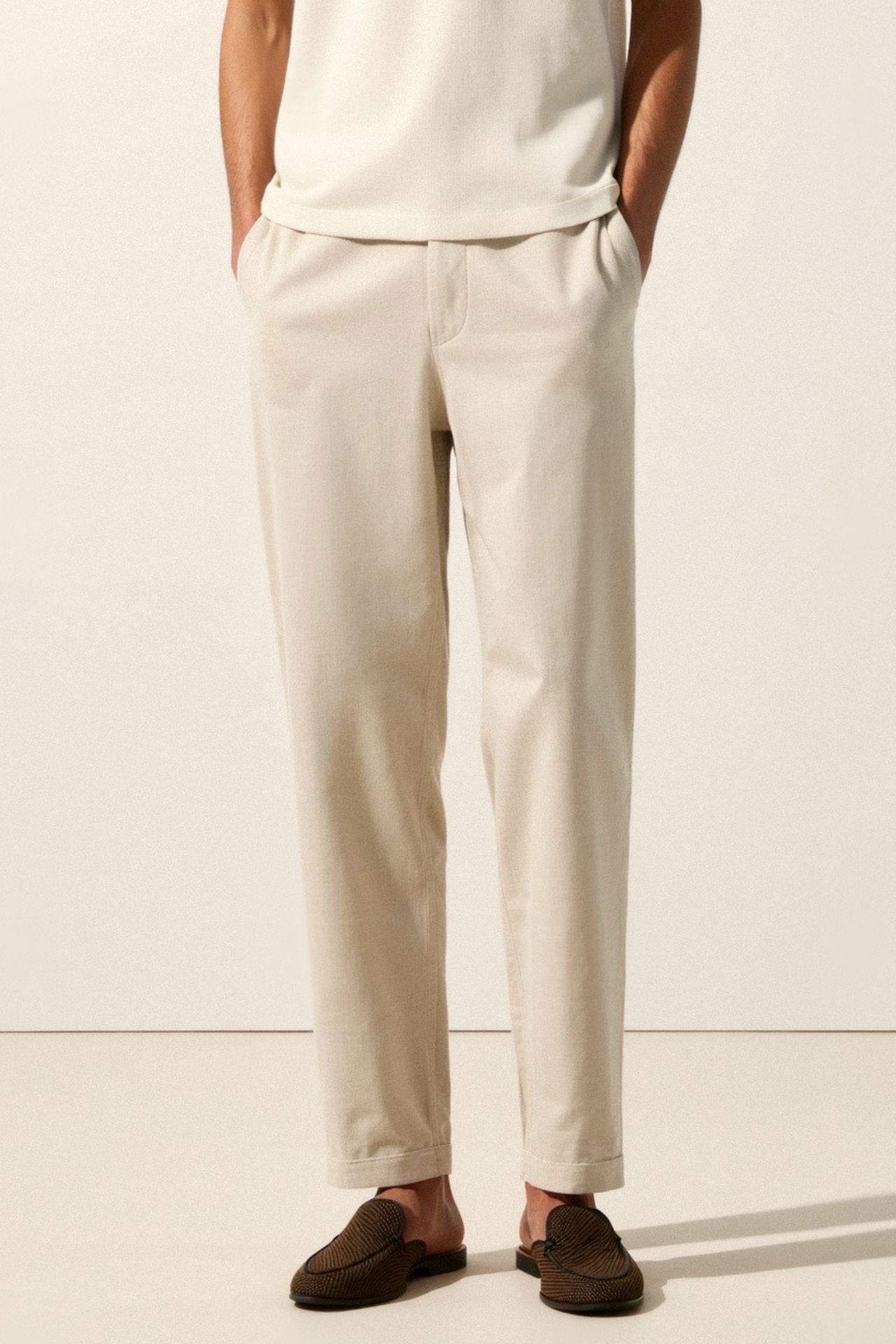 Owen Men's Linen Pants | Breathable Cotton Blend, Loose Fit 1