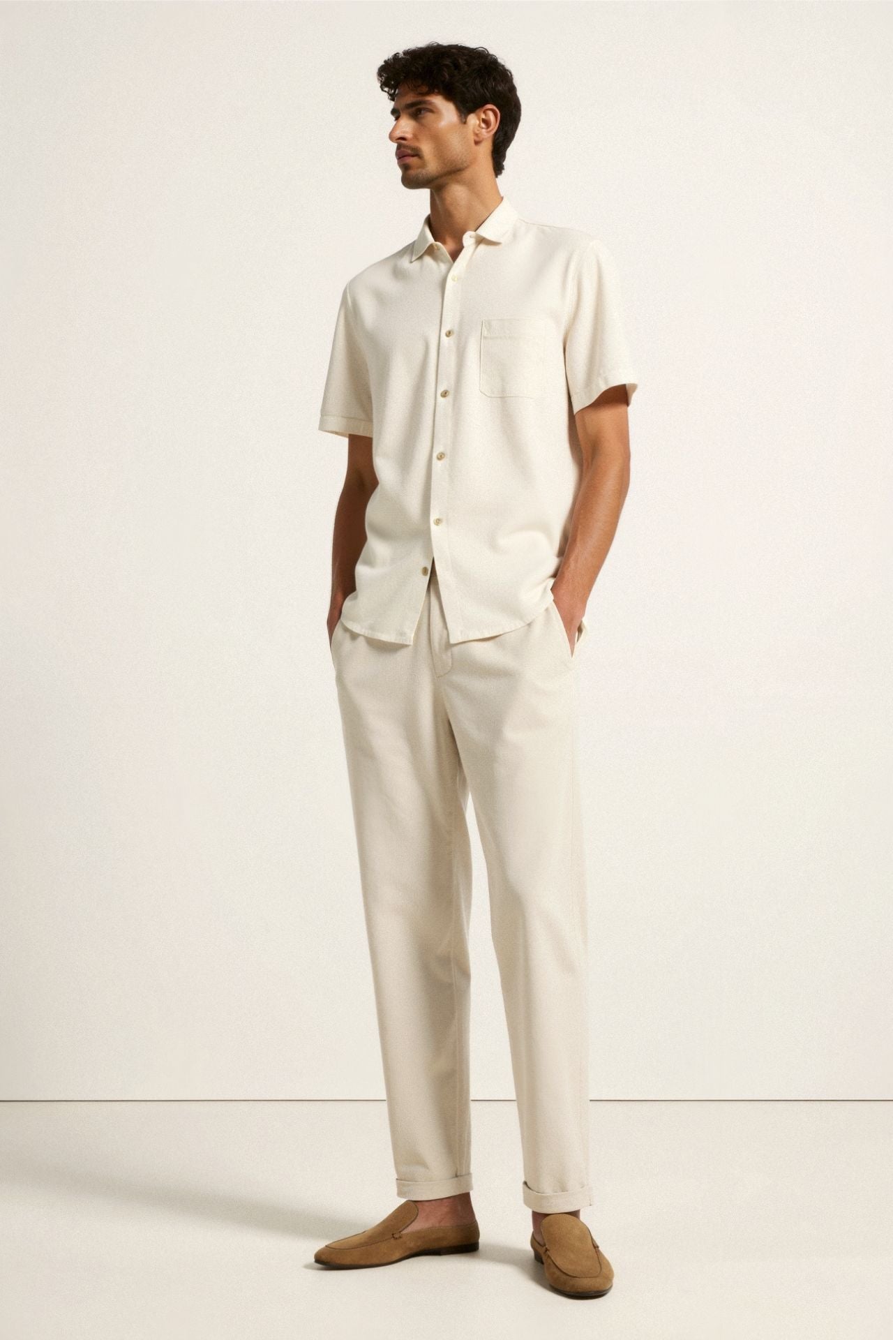 Owen Men's Linen Pants | Breathable Cotton Blend, Loose Fit 2