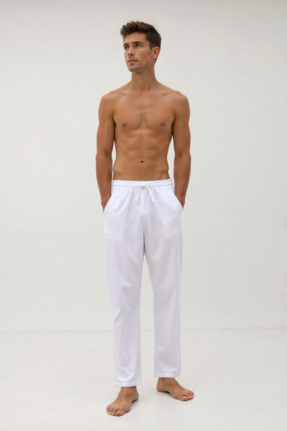 Owen Men's Linen Pants | Cotton-Linen Blend, Casual Elegance 3
