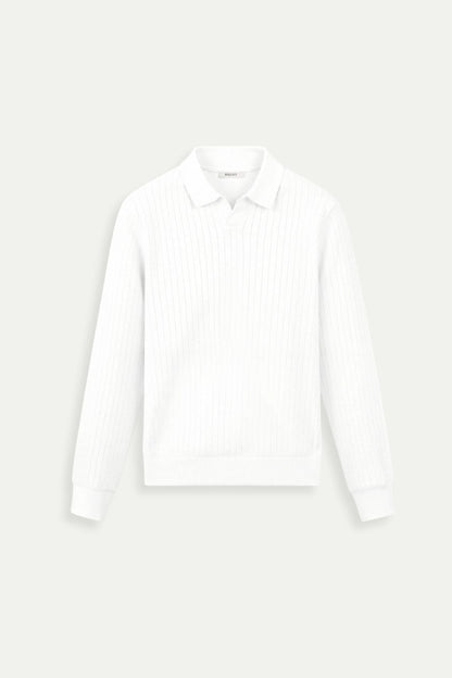 Owen Men's Long Sleeve Polo Shirt | 100% Cotton, Classic Striped Design 0