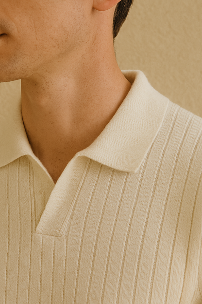 Owen Men's Long Sleeve Polo Shirt | 100% Cotton, Classic Striped Design 6