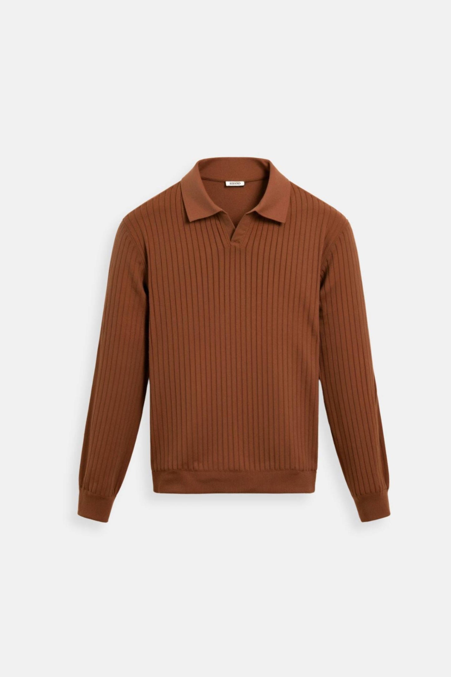 Owen Men's Long Sleeve Polo Shirt | 100% Cotton, Classic Striped Design 9