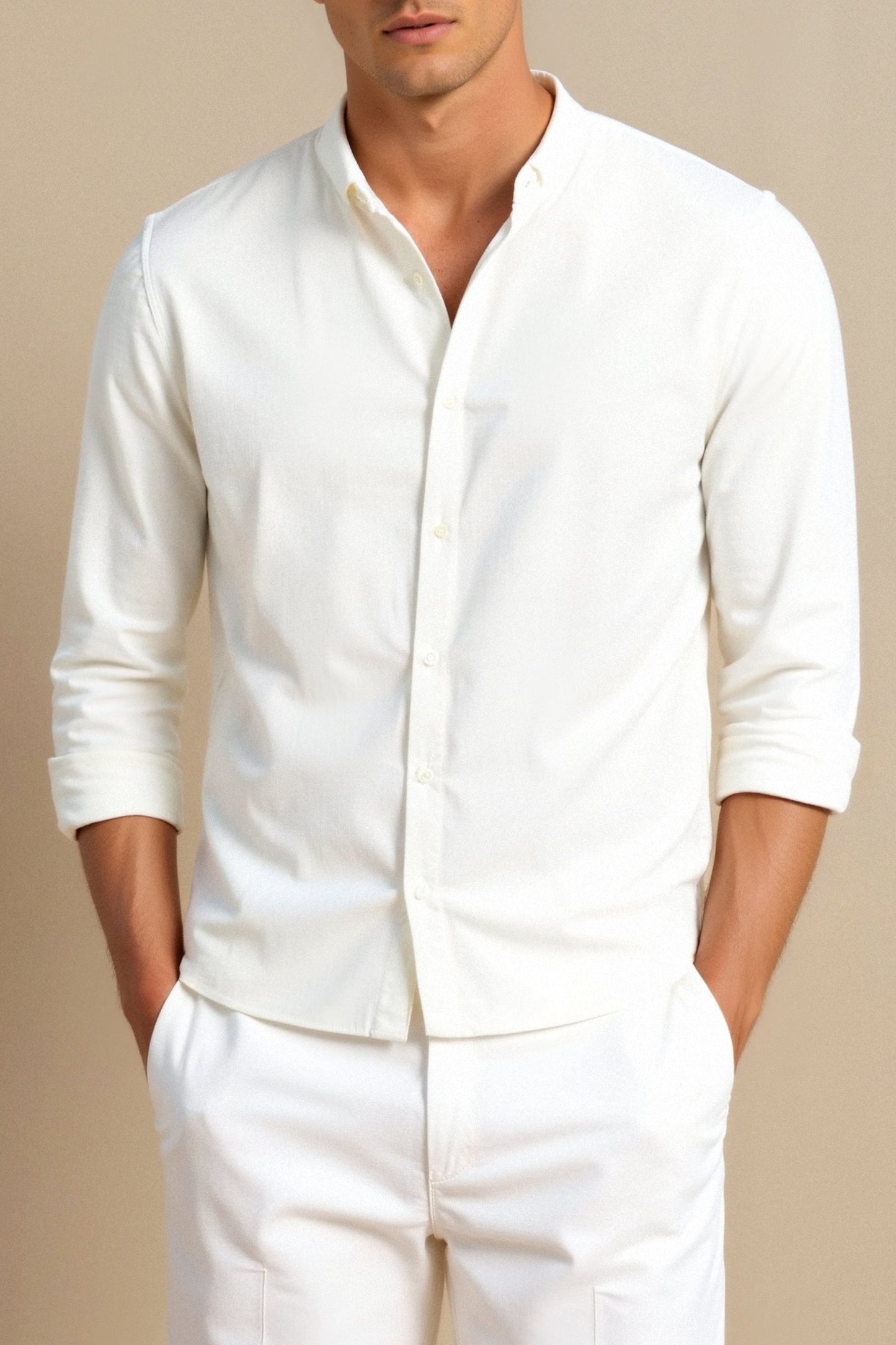 Owen Men's Long Sleeve Shirt | 70% Cotton 30% Linen, Casual Elegance 2