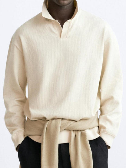 Owen Men's Long Sleeve T-Shirt | Organic Cotton Blend, Elegant Comfort 0