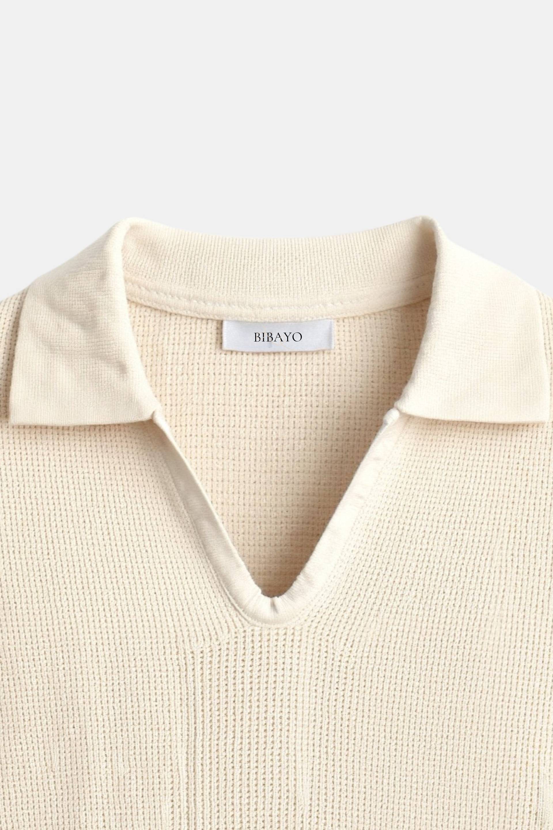 Owen Men's Polo Shirt | 100% Cotton, Striped V-Neck Casual Elegance 7