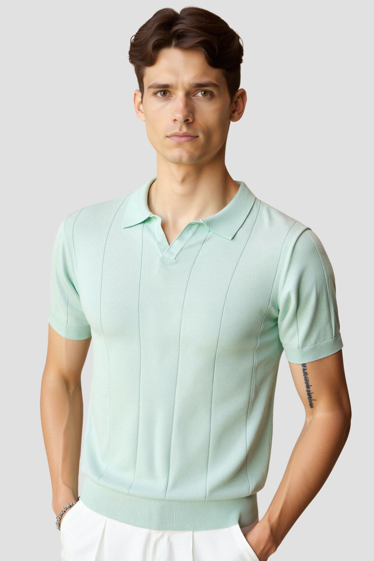 Owen Men's Polo Shirt | Lightweight Acrylic Blend, Skinny Fit 1
