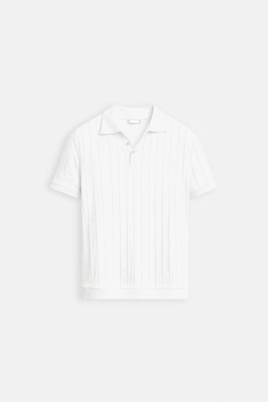 Owen Men's Polo T-Shirt | Viscose-Polyester Blend, Vertical Stripes 0