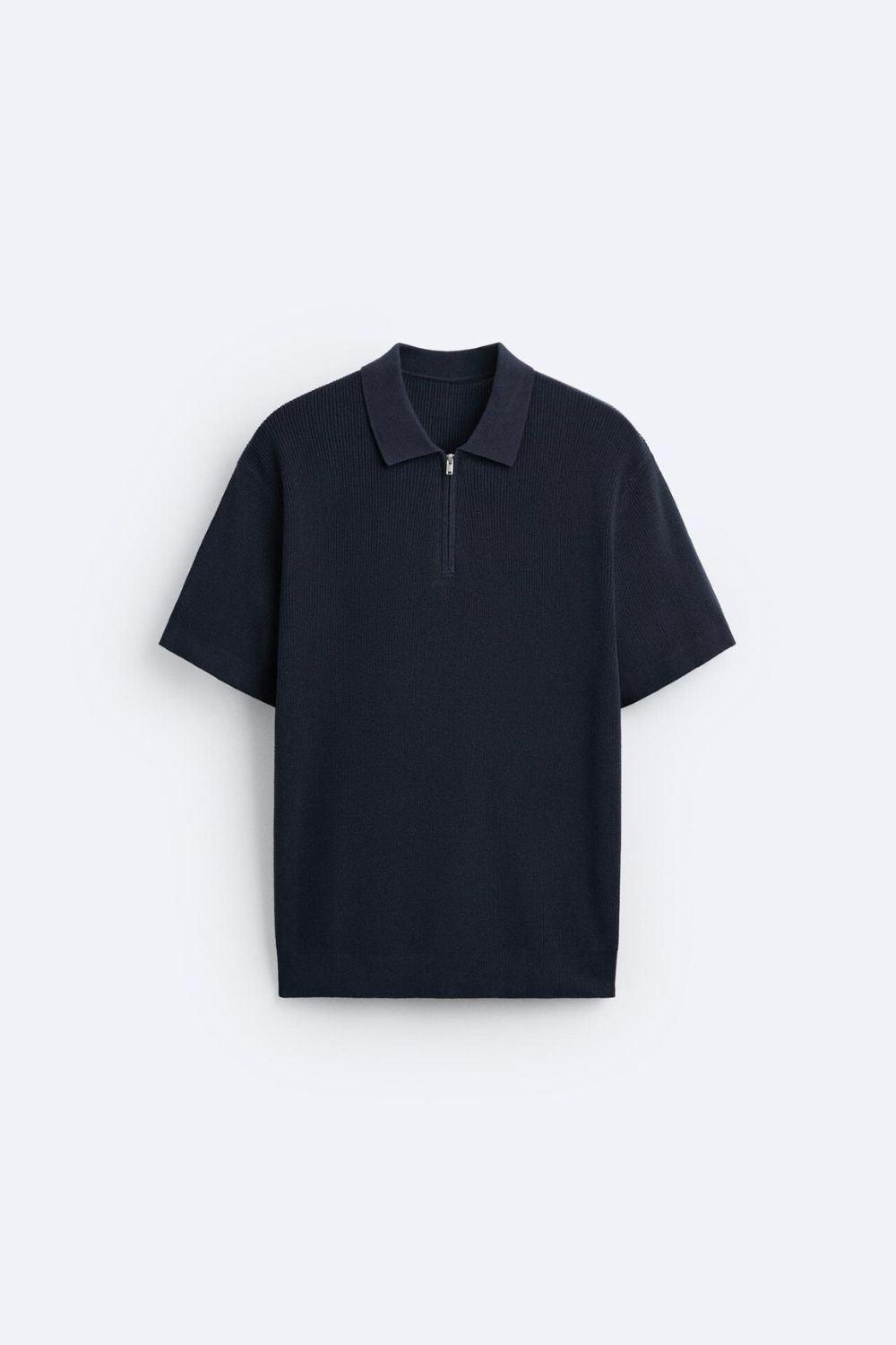 Owen Men's Polo Zip T-Shirt | Luxurious Knitted Cotton 0