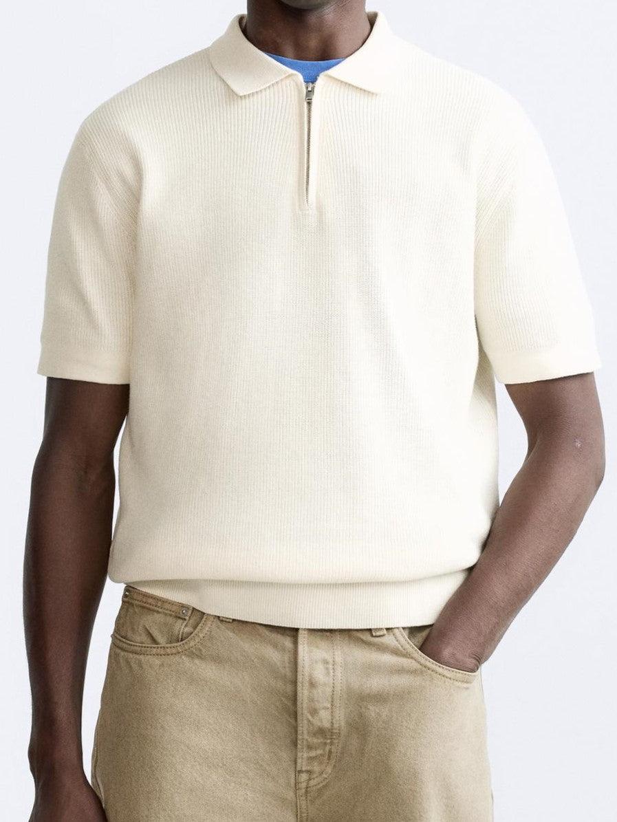 Owen Men's Polo Zip T-Shirt | Luxurious Knitted Cotton 4