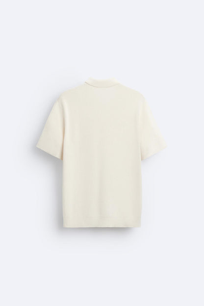 Owen Men's Polo Zip T-Shirt | Luxurious Knitted Cotton 6
