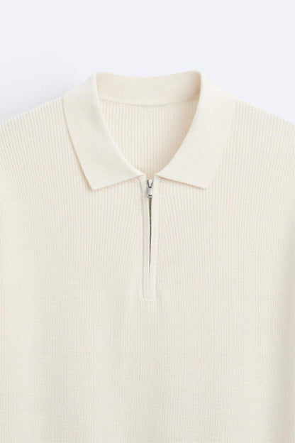 Owen Men's Polo Zip T-Shirt | Luxurious Knitted Cotton 7