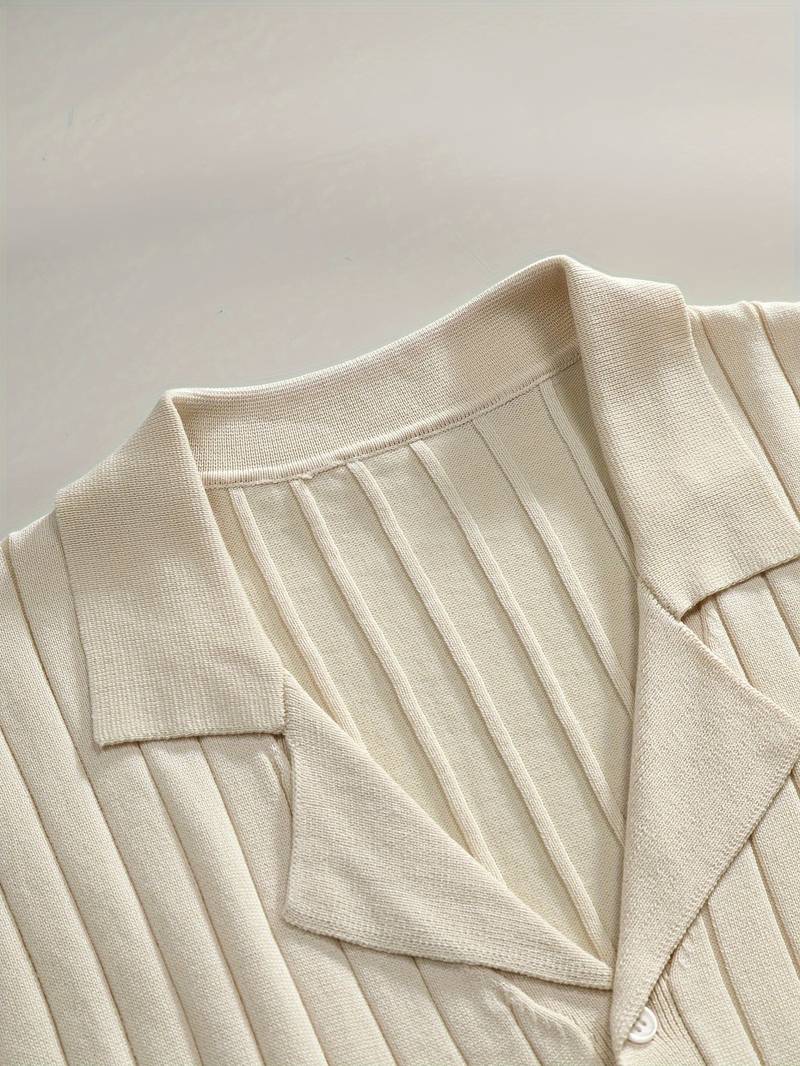 Owen Men's Shirt | 100% Viscose, Classic Ribbed Design 4