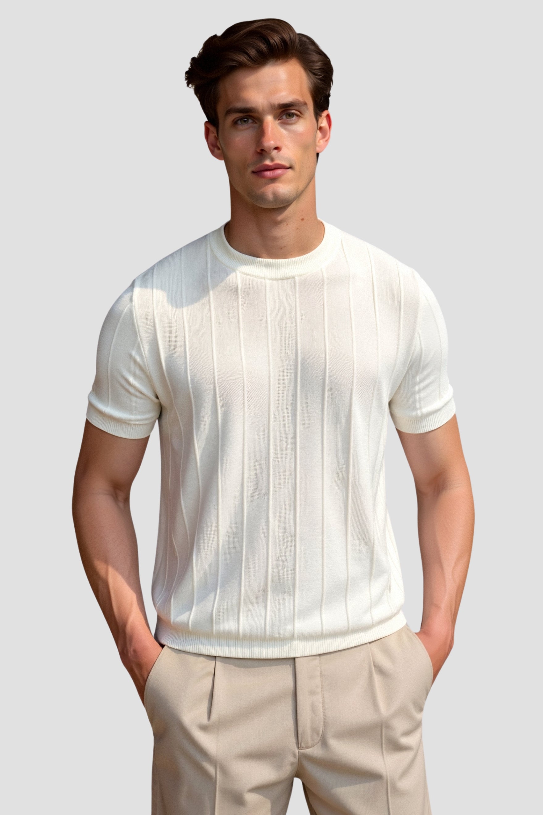 Owen Men's T Shirt | 70% Viscose Blend, Classic Striped Design 1