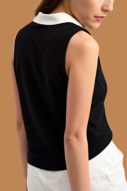 Belmoir Women's Tank Top | 100% Wool, Color Block Design