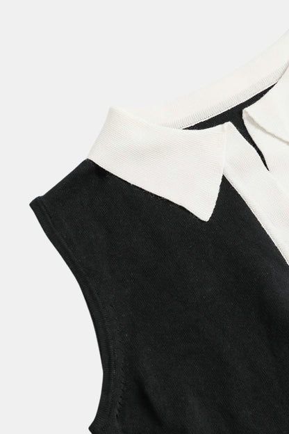 Belmoir Women's Tank Top | 100% Wool, Color Block Design
