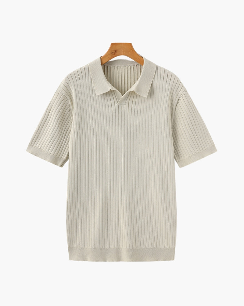 Riven Men's Polo Shirt | Premium Ribbed Fabric, Casual Elegance
