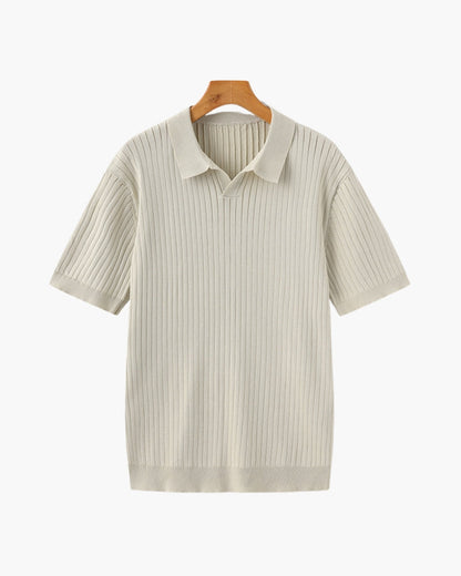 Riven Men's Polo Shirt | Premium Ribbed Fabric, Casual Elegance
