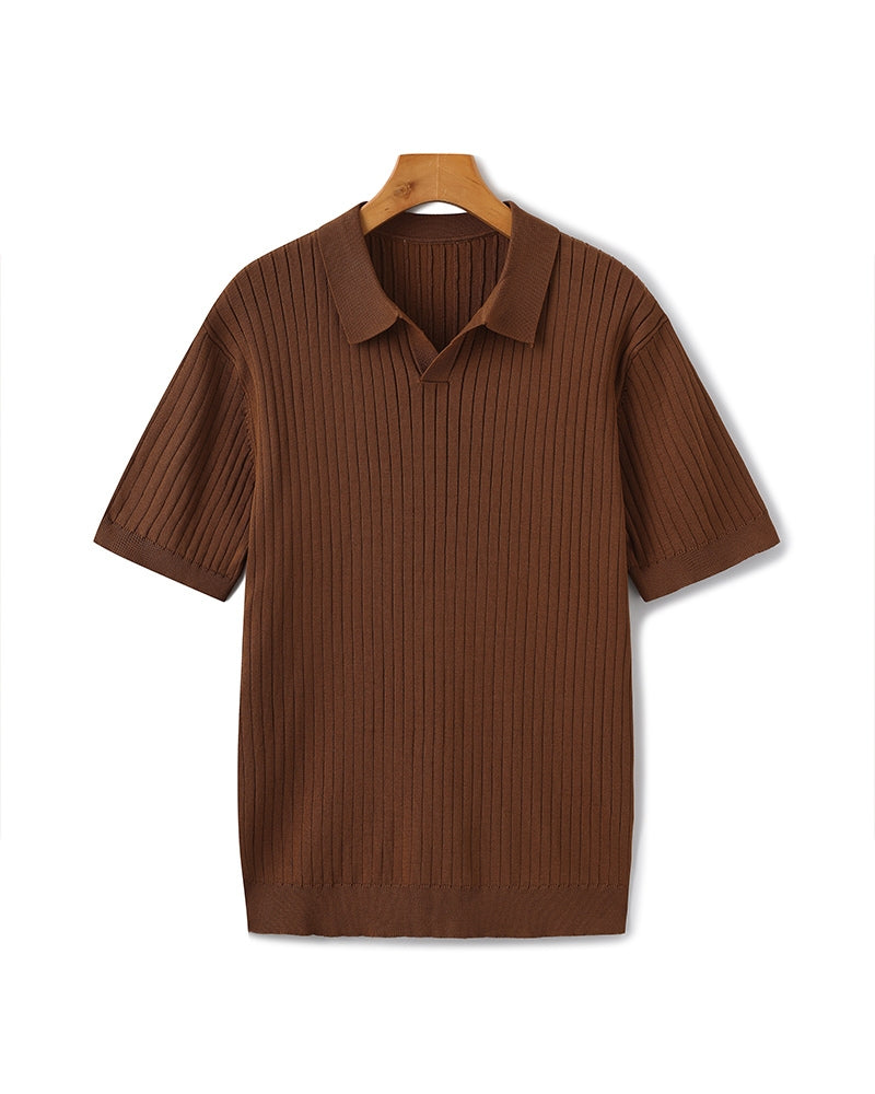 Riven Men's Polo Shirt | Premium Ribbed Fabric, Casual Elegance