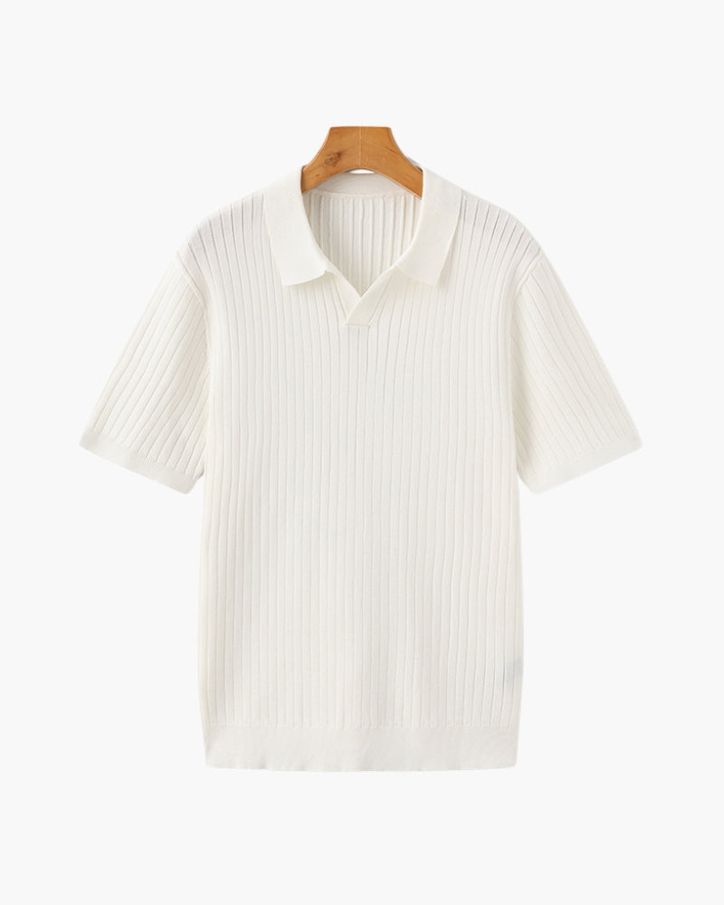 Riven Men's Polo Shirt | Premium Ribbed Fabric, Casual Elegance