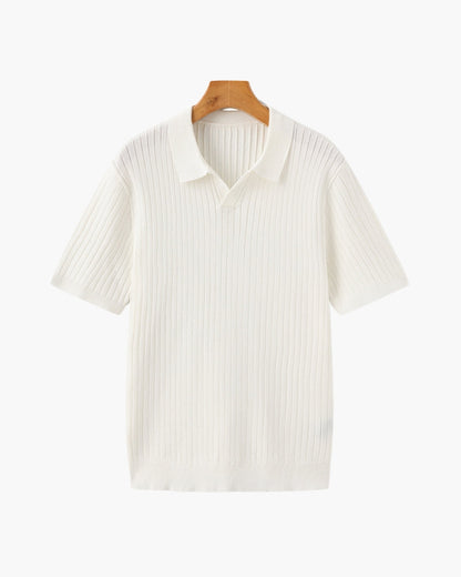 Riven Men's Polo Shirt | Premium Ribbed Fabric, Casual Elegance
