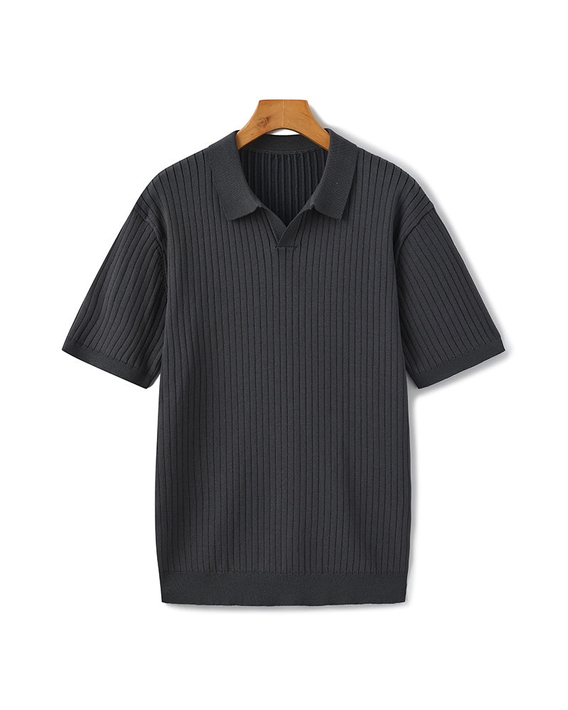 Riven Men's Polo Shirt | Premium Ribbed Fabric, Casual Elegance