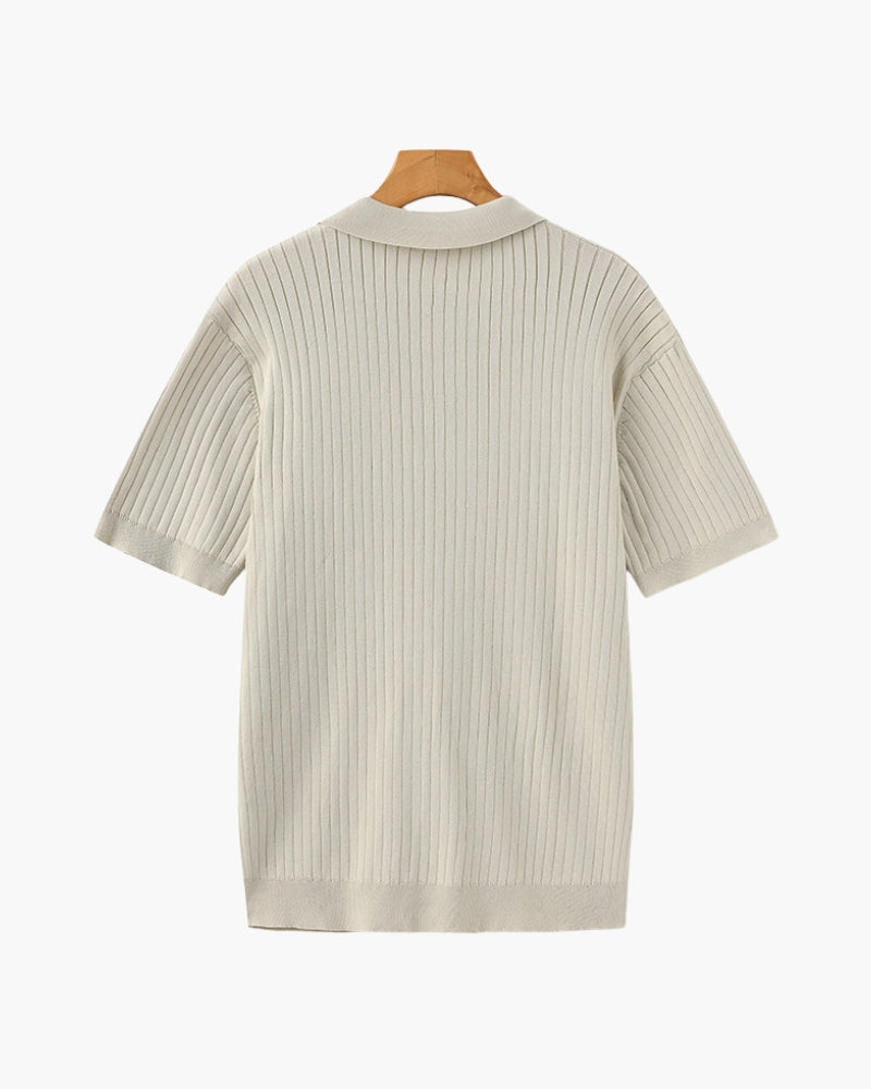 Riven Men's Polo Shirt | Premium Ribbed Fabric, Casual Elegance