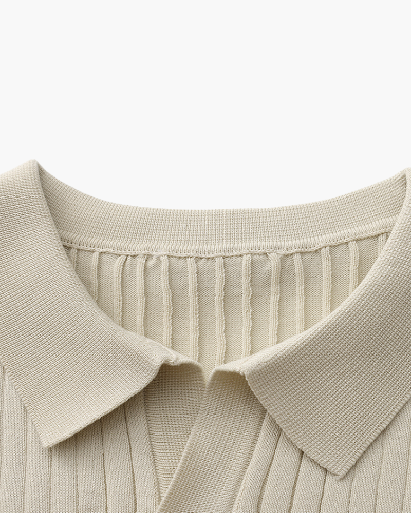 Riven Men's Polo Shirt | Premium Ribbed Fabric, Casual Elegance