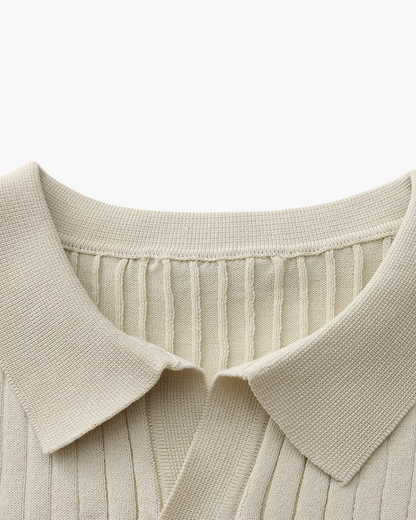 Riven Men's Polo Shirt | Premium Ribbed Fabric, Casual Elegance