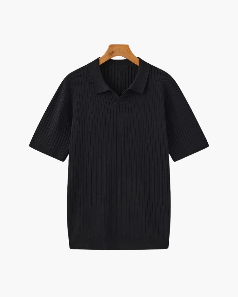 Riven Men's Polo Shirt | Premium Ribbed Fabric, Casual Elegance