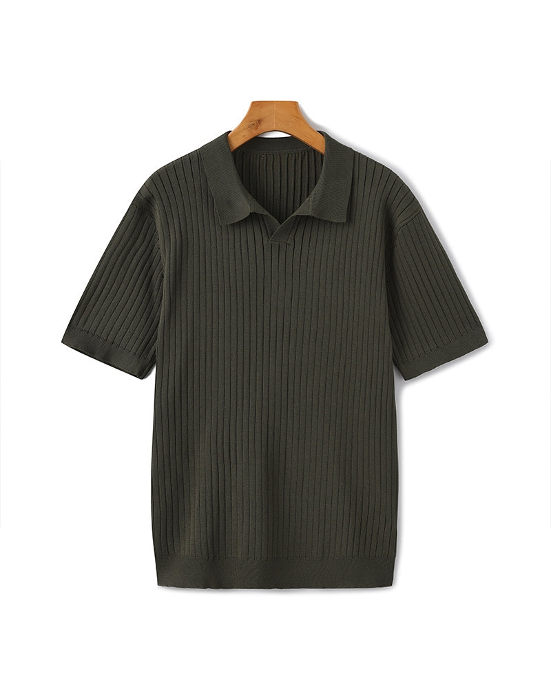 Riven Men's Polo Shirt | Premium Ribbed Fabric, Casual Elegance