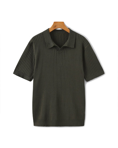Riven Men's Polo Shirt | Premium Ribbed Fabric, Casual Elegance