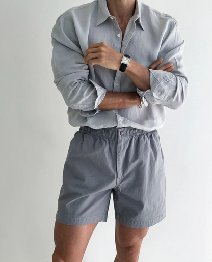 Sandy Men's Linen Shirt | Cotton-Linen Blend, Relaxed Fit
