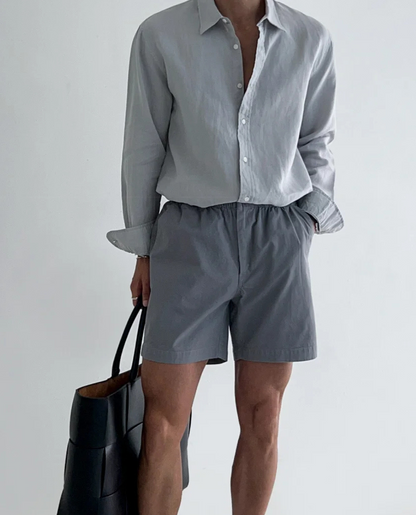 Sandy Men's Linen Shirt | Cotton-Linen Blend, Relaxed Fit