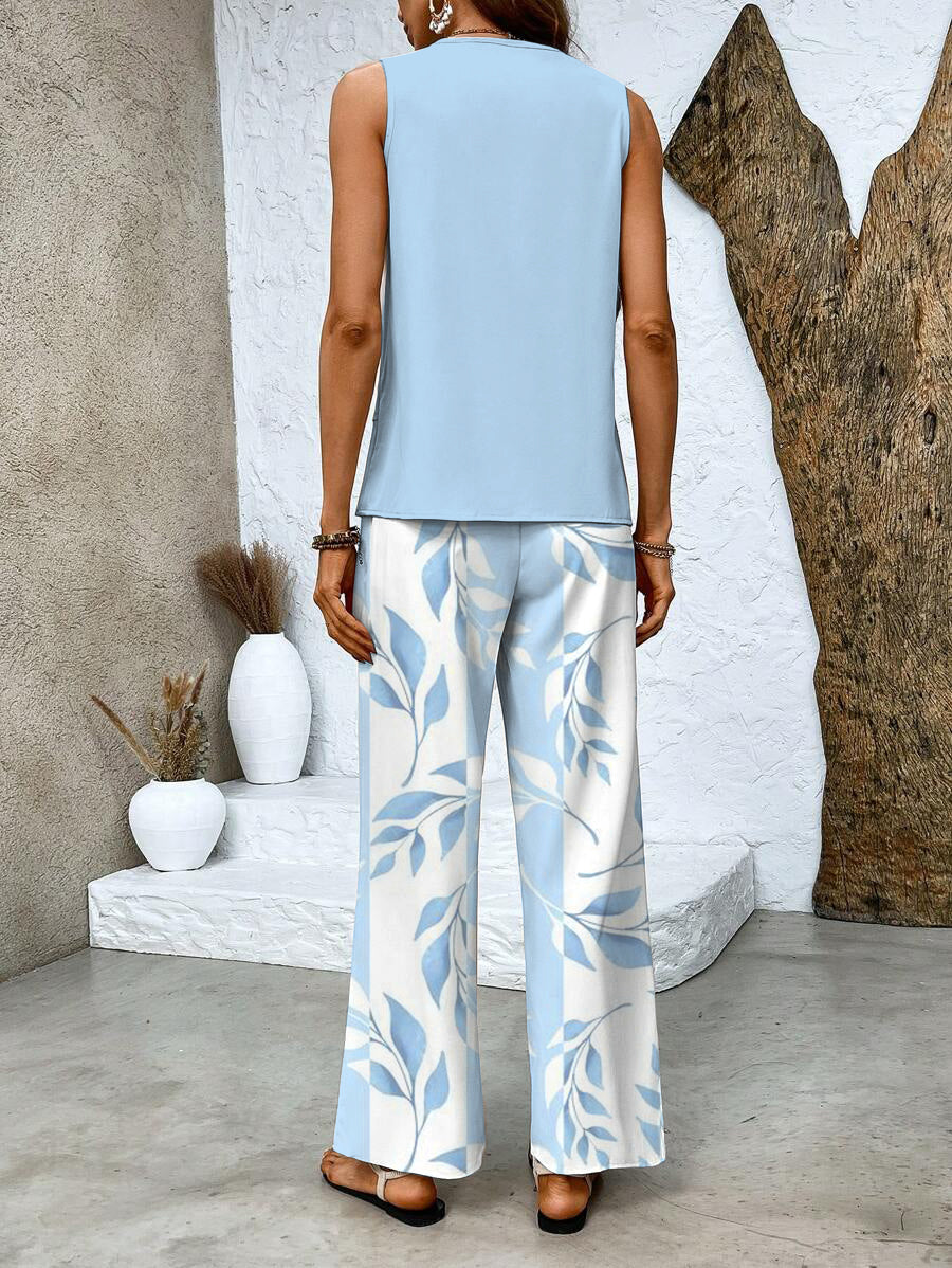 Zara Women's Set | Lightweight Sleeveless Top and Straight-Leg Pants 2
