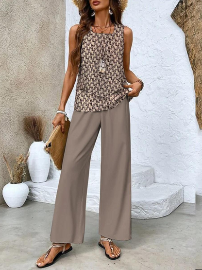 Zara Women's Set | Lightweight Sleeveless Top and Straight-Leg Pants 7